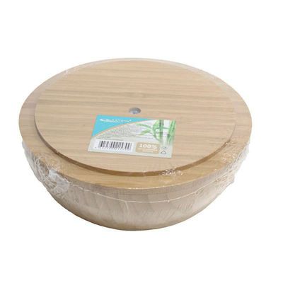 Салатник с крышкой бамбук 15*7,5см КТ-СЛТ-01